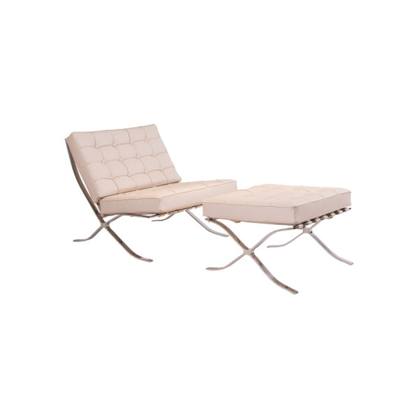 Fauteuil et Pouf Mandarin